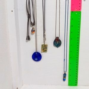 I-14 blown glass pendant necklace jewelry lot